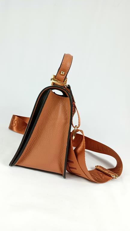 Śliczna skórzana torebka Massimo Contti w kolorze brązowym zdjęcie 3