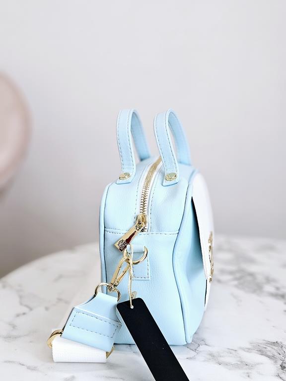Świetna torebka Massimo Contti w kolorze błękitnym z białą ozdobną klapką zdjęcie 3