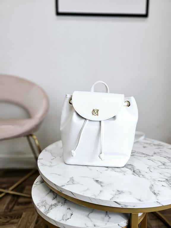 Świetny plecak Massimo Contti w typie worka w kolorze białym zdjęcie 1