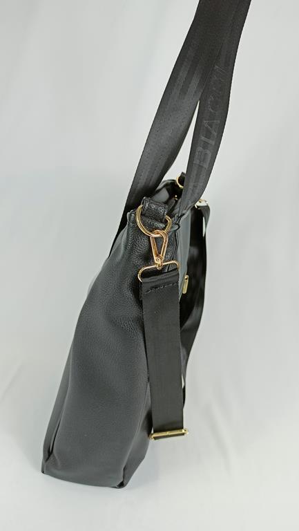 Świetna shopperka Laura Biaggi w kolorze czarnym z kieszonką na suwak z przodu zdjęcie 3