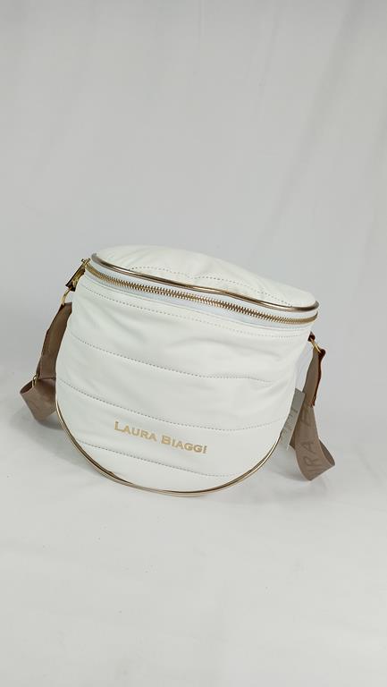 Świetna pikowana torebka chlebaczek Laura Biaggiw kolorze białym zdjęcie 1
