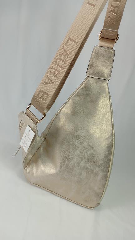 Świetny złoty plecak na jedno ramię od Laura Biaggi zdjęcie 4