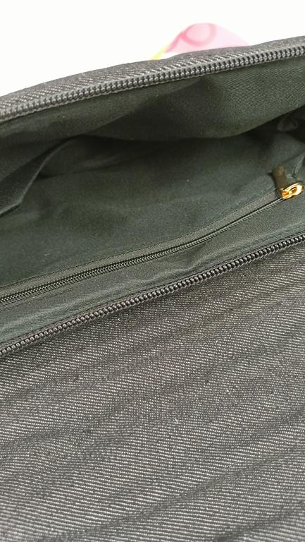 Torebka EGO z klapką w kolorze grafitowego jeansu zdjęcie 4