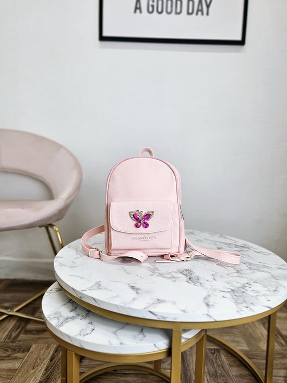 Piękny plecak-motylek Massimo Contti w kolorze jasno-różowym zdjęcie 1