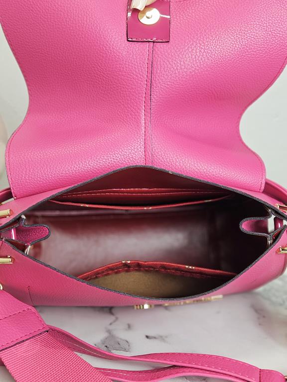 HIT świetna torebka Massimo Contti z klapką w kolorze różowym zdjęcie 4