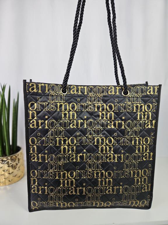HIT świetna torba Monnari w kolorze czarnym ze złotymi napisami zdjęcie 2