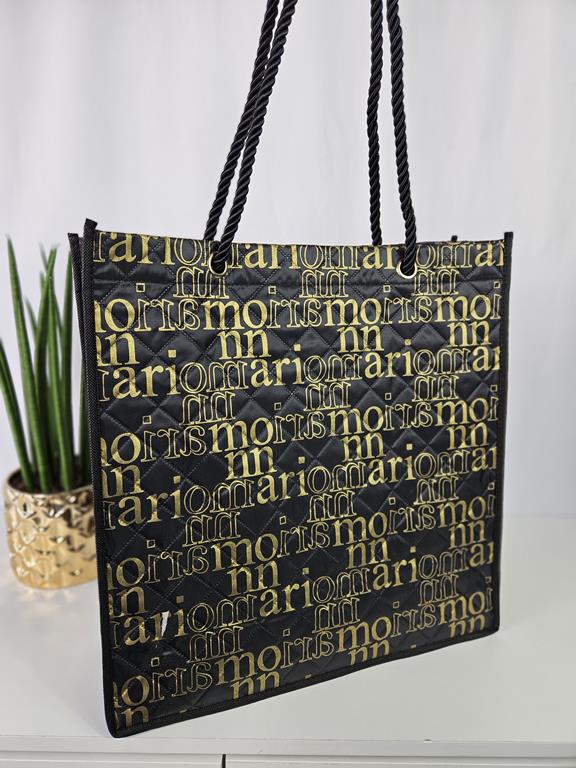 HIT świetna torba Monnari w kolorze czarnym ze złotymi napisami zdjęcie 4