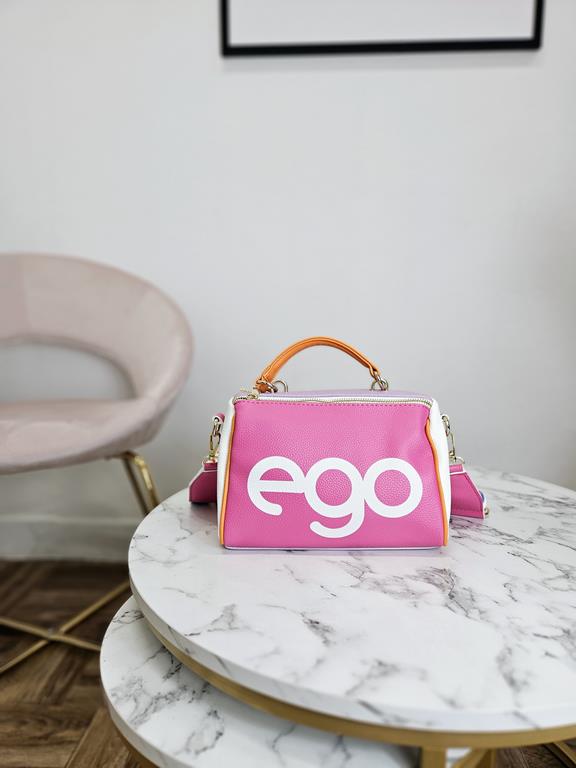 Kolorowy kuferek EGO róż-biel-lawenda z rajskim paskiem zdjęcie 1
