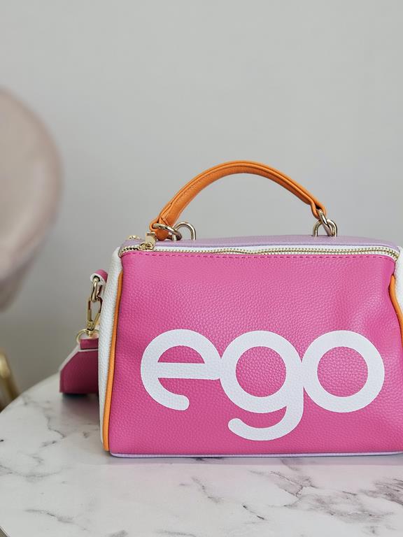 Kolorowy kuferek EGO róż-biel-lawenda z rajskim paskiem zdjęcie 2