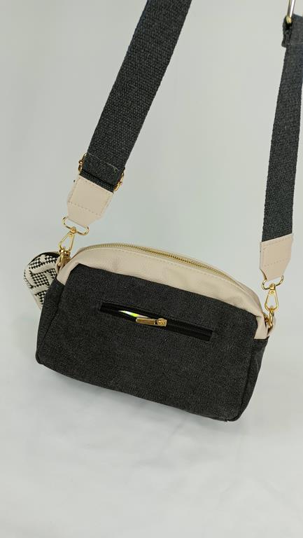 HIT piękna czarna torebka EGO z kolekcji BLIŻEJ NATURY  z kieszonką z przodu i dopinaną portmonetką zdjęcie 4