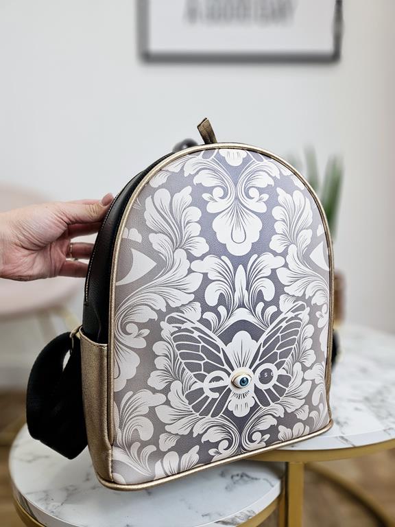 Piękny plecak EGO z kolekcji SEVEN SENSES z białym printem motyla zdjęcie 3