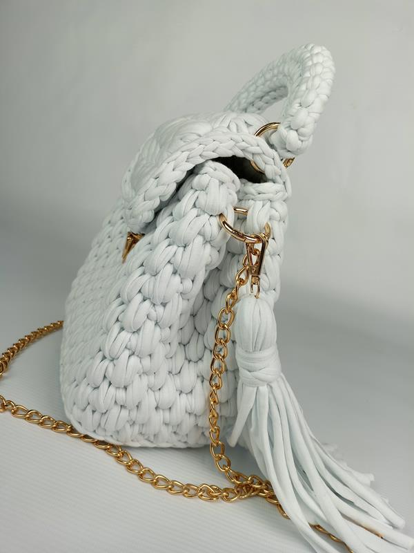 HIT przepiękna torebka pleciona Massimo Contti w kolorze białym zdjęcie 3