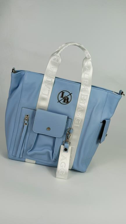 HIT piękna torebka Laura Biaggi z kiszonką z przodu w kolorze błękitnym zdjęcie 1
