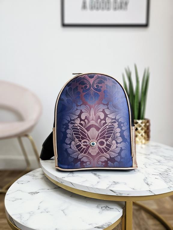 Piękny plecak EGO z kolekcji SEVEN SENSES z jasno-różowym printem motyla zdjęcie 2