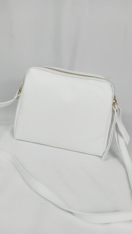 Piękna trzykomorowa torebka Massimo Contti w kolorze białym skóra naturalna zdjęcie 4