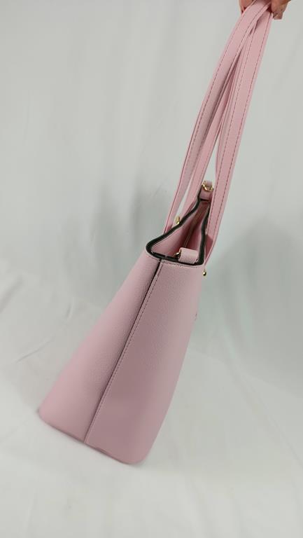 Klasyczna duża shopperka Laura Biaggi w kolorze jasno różowym zdjęcie 3