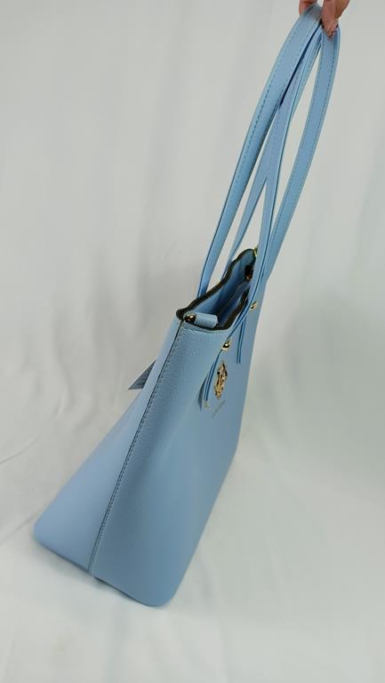 Klasyczna duża shopperka Laura Biaggi w kolorze błękitnym zdjęcie 3