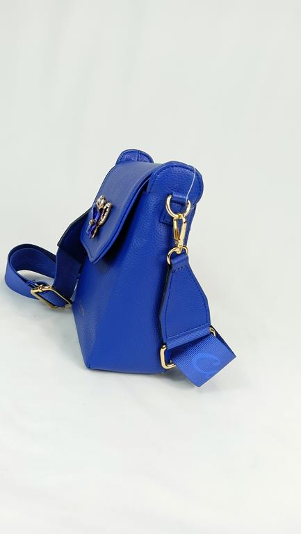 Śliczna mała torebka Massimo Contti z motylem w kolorze kobaltowym zdjęcie 3