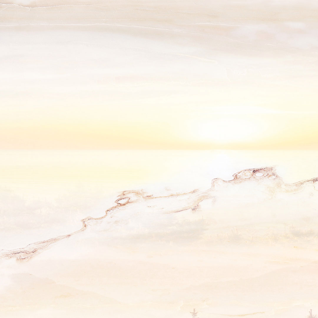 Beige wallpaper, sand desert, sunrise, mountains, forest, boho style - Dekoori image 4