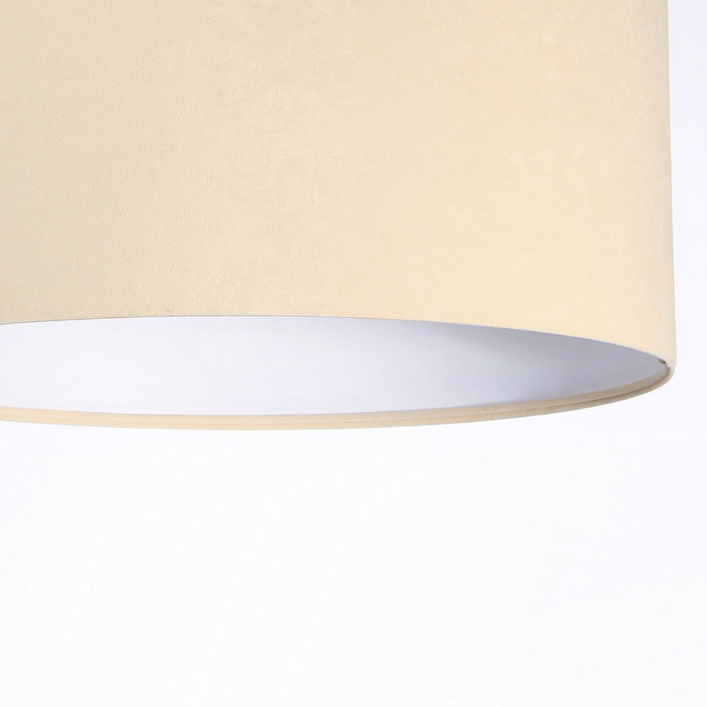 Kremowo-biała lampa wisząca w kształcie walca z welurowym abażurem VERBENA - BPS Koncept zdjęcie 4