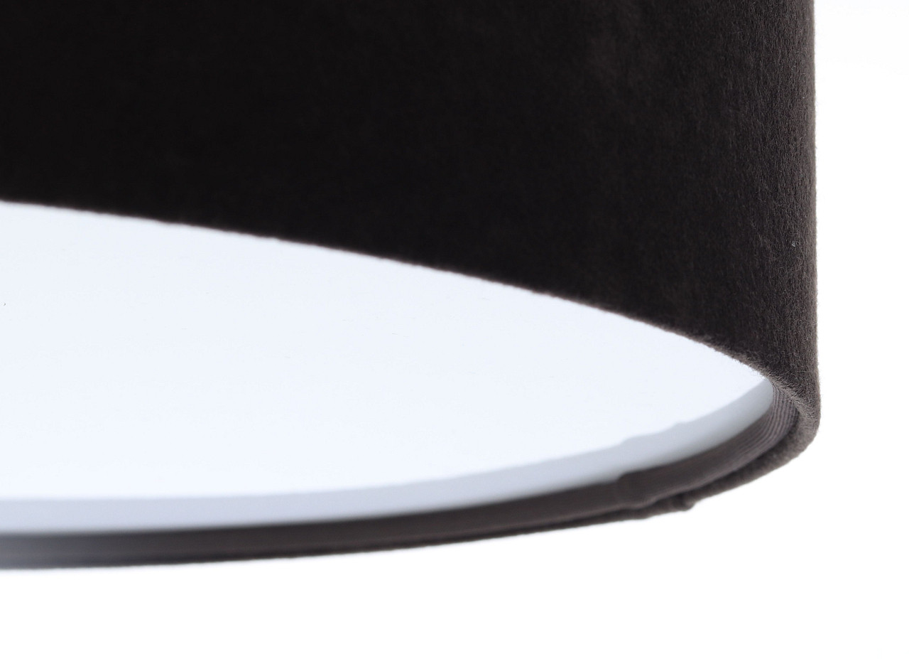 Černá stropní lampa s velurovým stínidlem ve tvaru válce, stropní svítidlo ALON - BPS Koncept obrázek 4