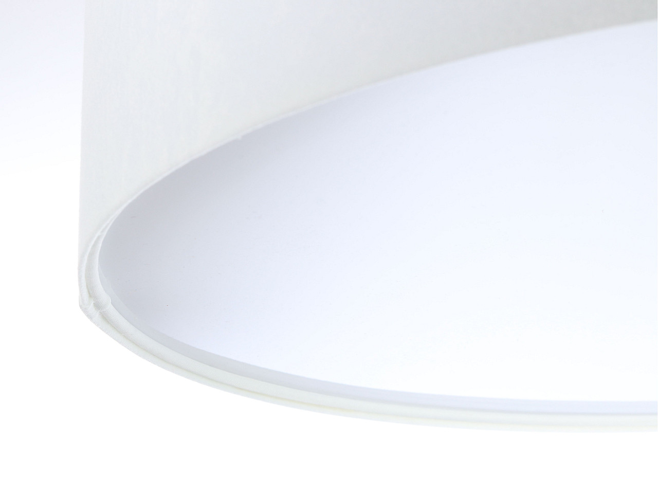 Biela stropná lampa s tienidlom v tvare valca z velúru, okrúhla stropnica - BPS Koncept obrázok 4