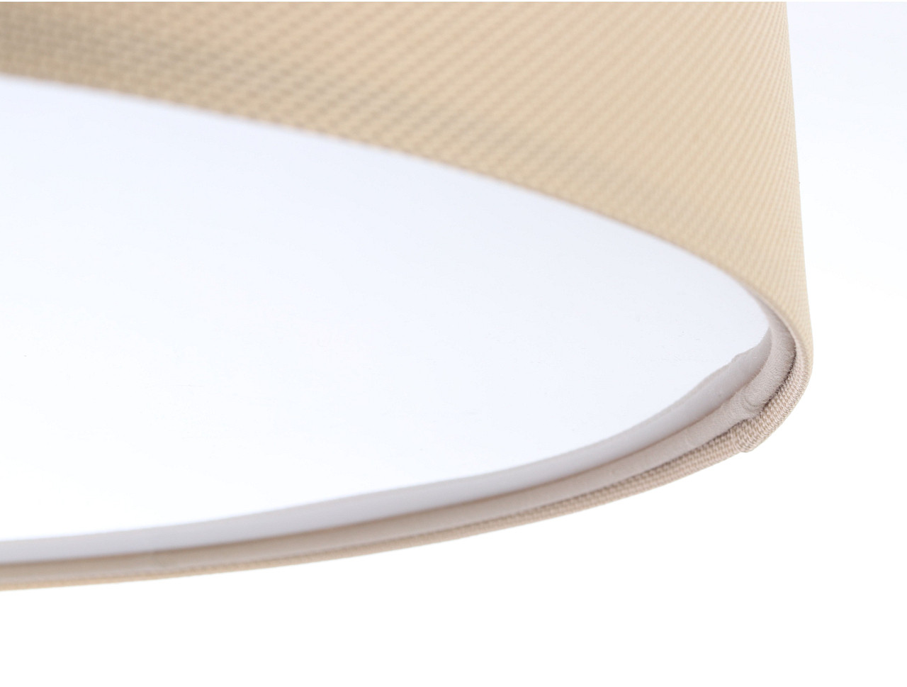 Béžová stropní lampa se stínidlem z jemné strukturované látky ve tvaru válce, stropní svítidlo TIRMAN - BPS Koncept obrázek 4