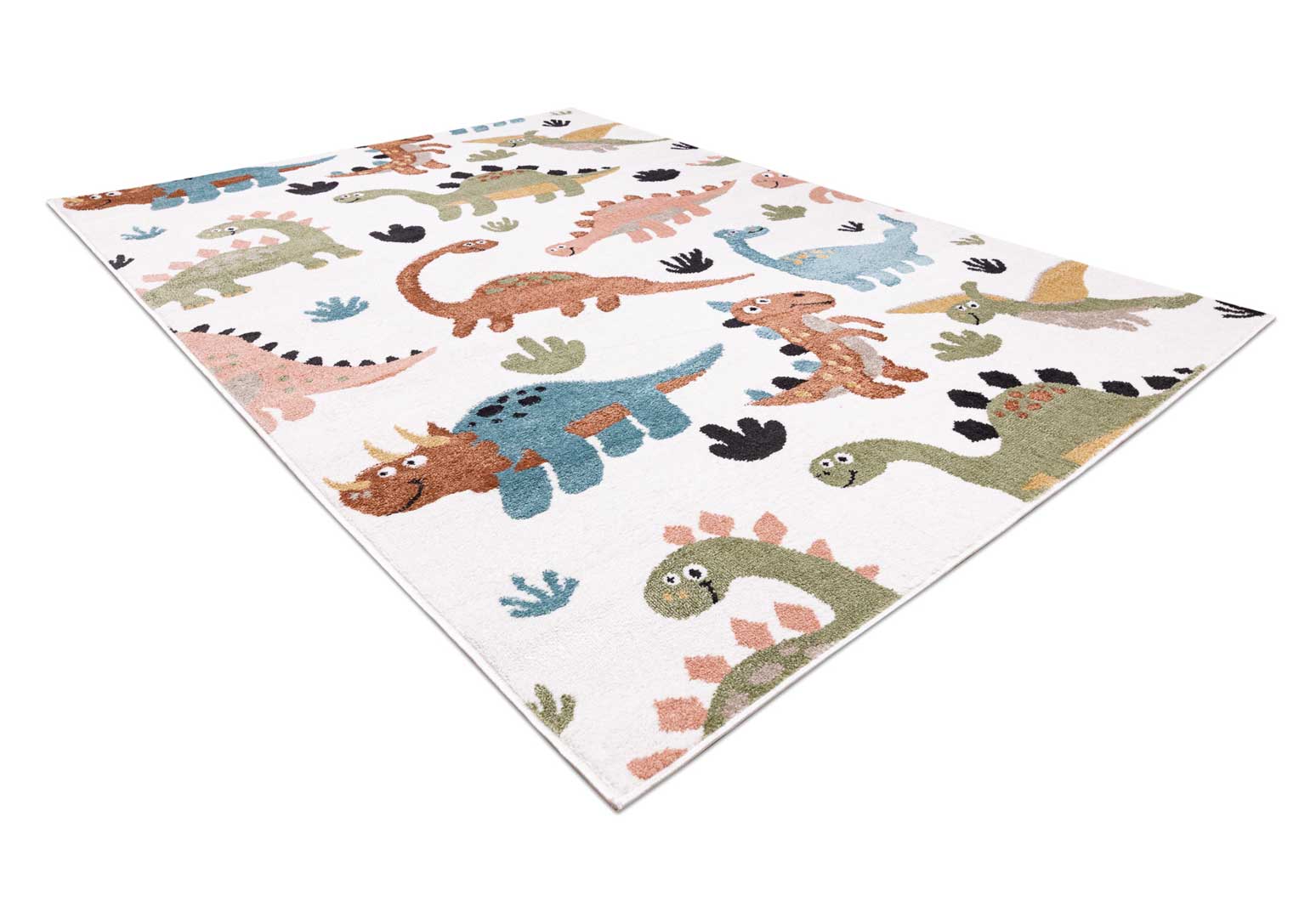 Krémový dětský koberec s dinosaury pro holčičku, pro chlapce, barevný, měkký - Dywany Łuszczów obrázek 3