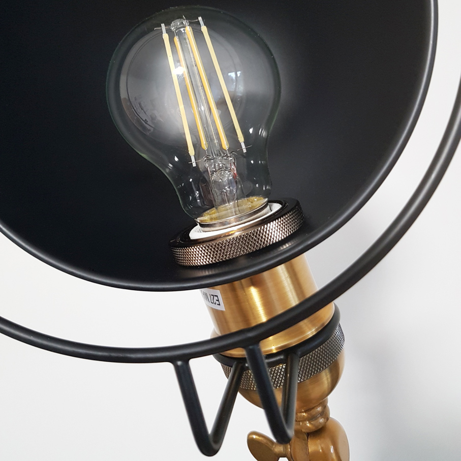 Nástěnná  kloubová lampa, černé loftové svítidlo GLUM W2 nastavitelné rameno pro čtení - Lumina Deco obrázek 4