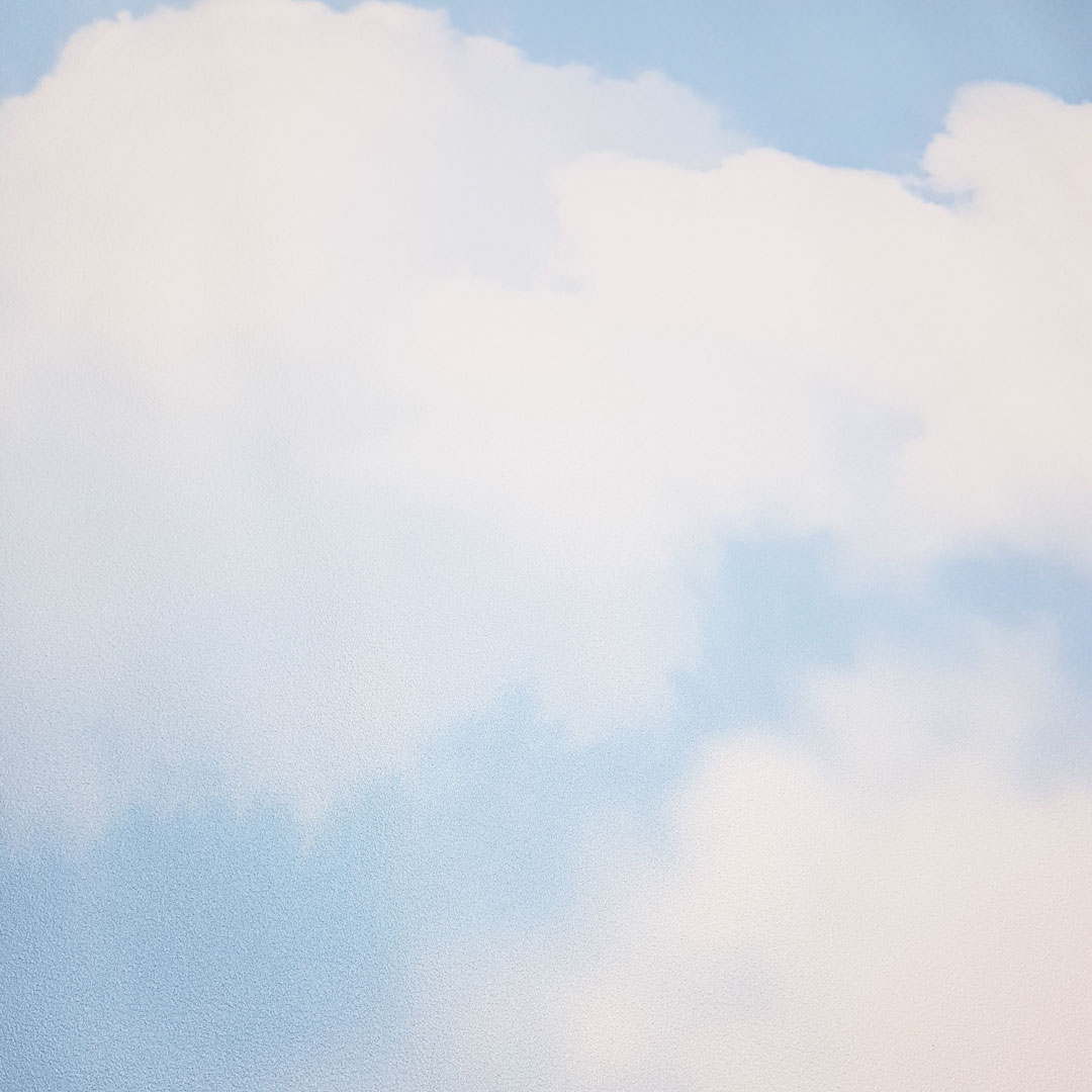 Light blue photo wallpaper with white clouds - Dekoori image 3