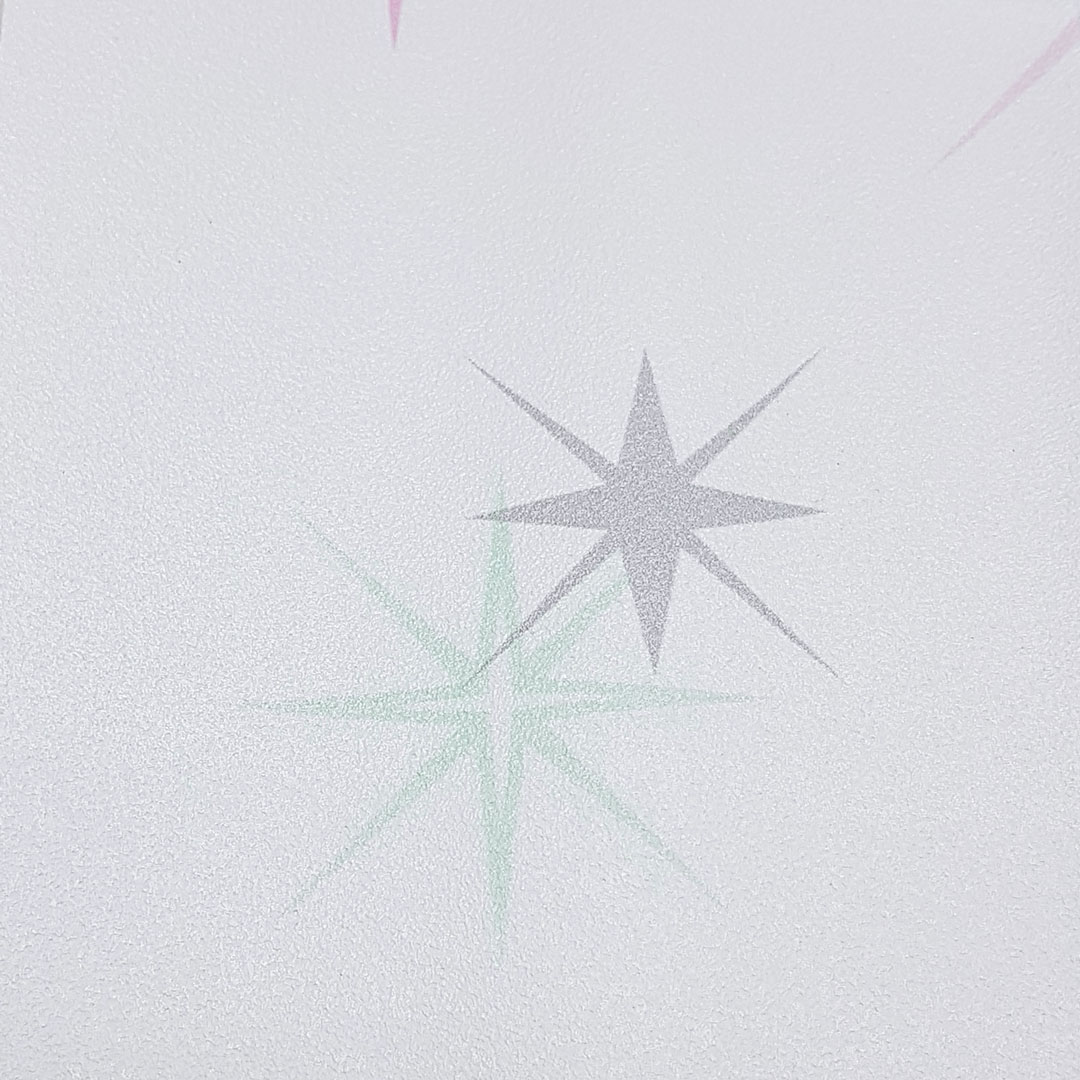 Flickering stars pastel wallpaper white-mint-pink-grey - Dekoori image 4