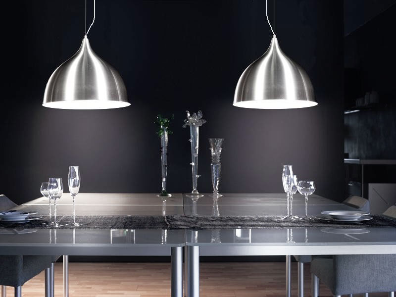 Závěsná lampa VITTORIO stříbrná kovová loftová - Lumina Deco obrázek 2