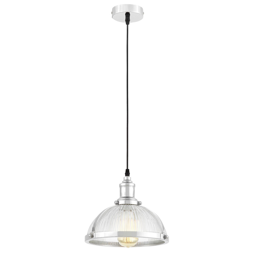 Dekoratívna sklenená a kovová závesná lampa BRICO v industriálnom loftovom štýle - Lumina Deco obrázok 3