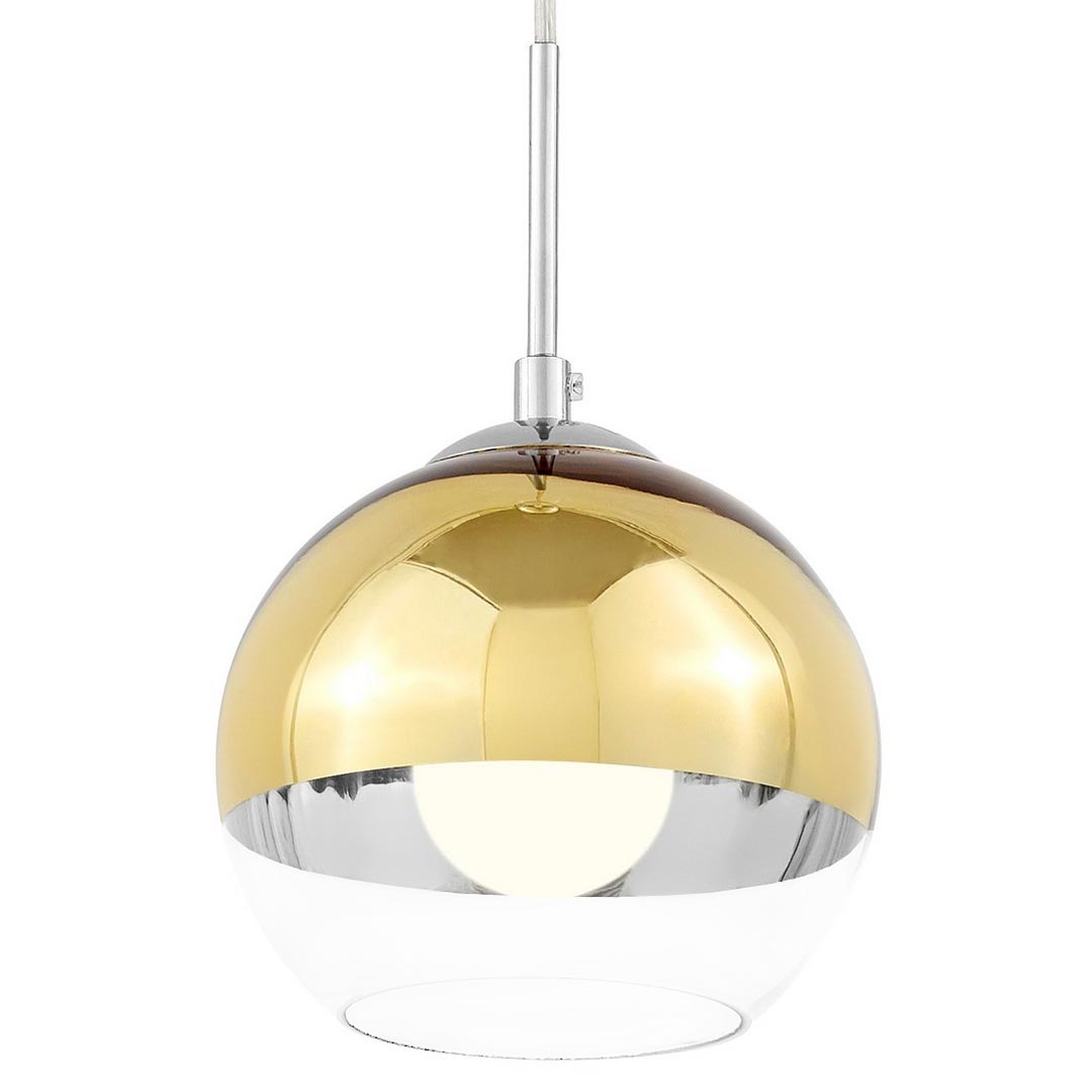Glamour závěsná lampa VERONI zlatá průhledná skleněná koule - Lumina Deco obrázek 1