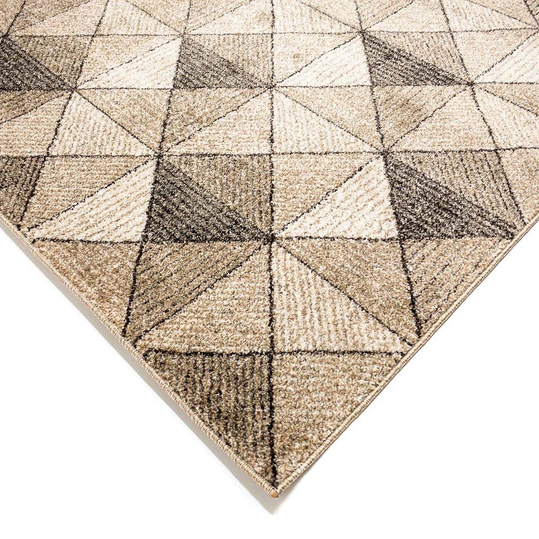Moderný hnedý koberec Piramide s trojrozmernými trojuholníkmi - Carpetforyou obrázok 3