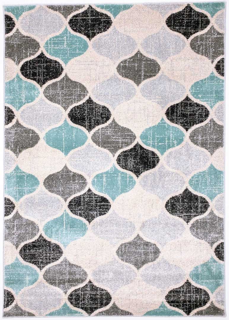 Orientální koberec s marockým vzorem a barevnou výplní s Marrocan Sky, imitace opotřebení - Carpetforyou obrázek 1