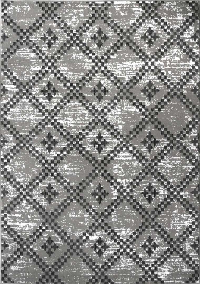 Modny młodzieżowy dywan do pokoju w ciemny szary geometryczny wzór Almas 24 - Carpetforyou zdjęcie 1