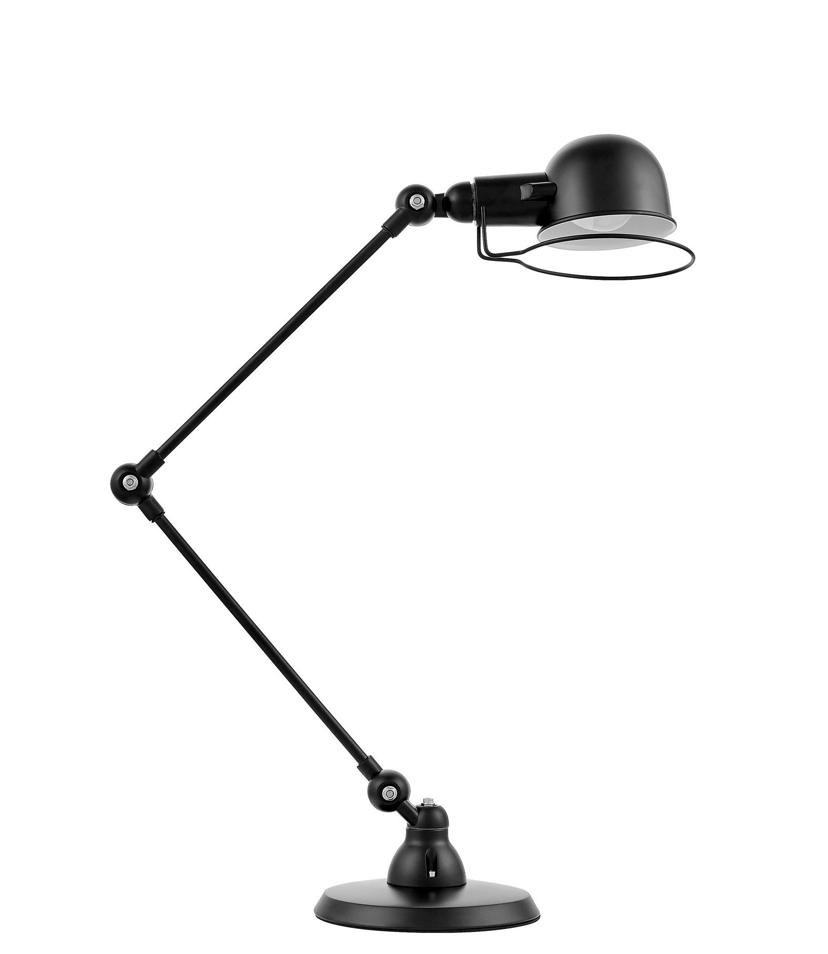 Czarna lampa stojąca na biurko, metalowa, industrialna GLORIA W2 - Lumina Deco zdjęcie 1