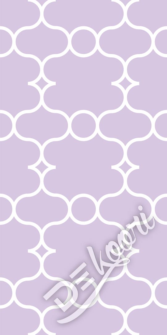 Purple and white Arabic pattern wallpaper - Dekoori image 3