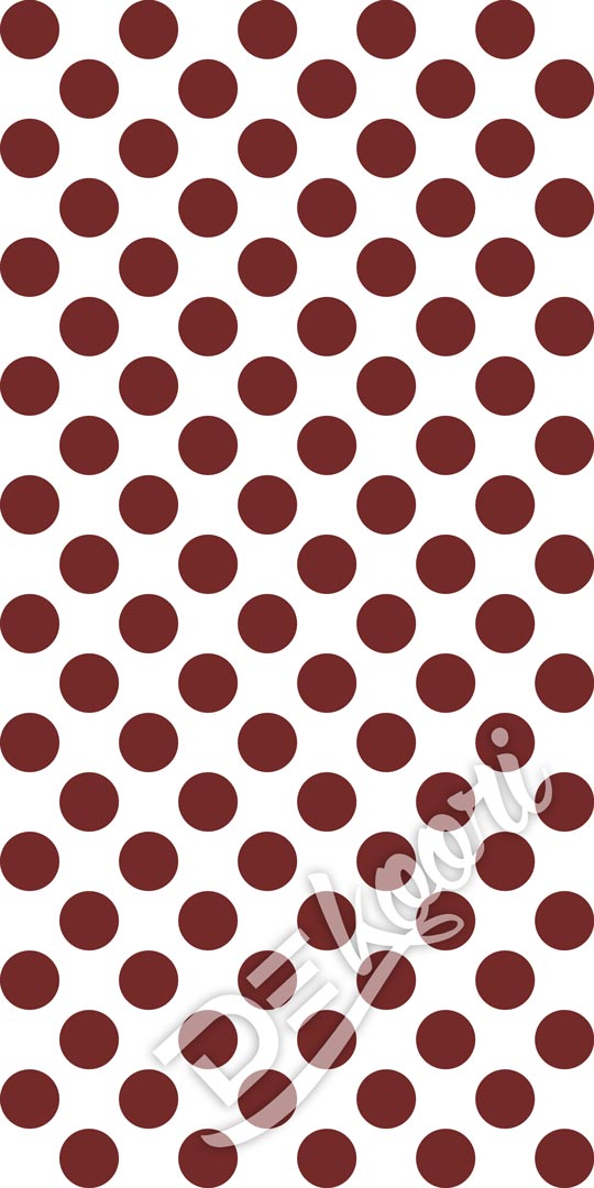 White and marsala big 10 cm dots wallpaper - Dekoori image 3