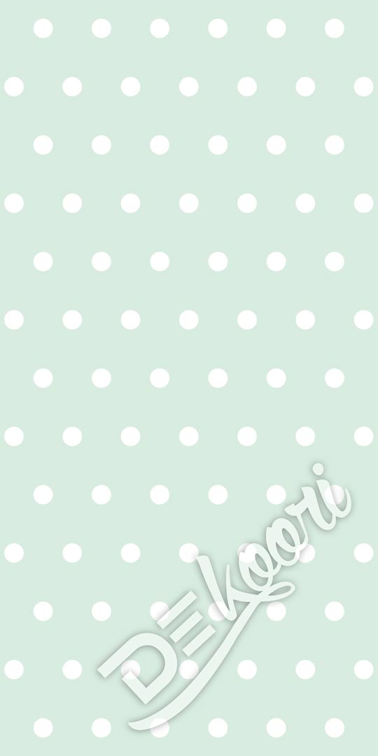 Mint and white 5 cm dots wallpaper - Dekoori image 3
