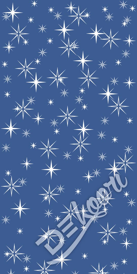 Flickering stars, blue and white Pantone Classic Blue colour wallpaper - Dekoori image 2