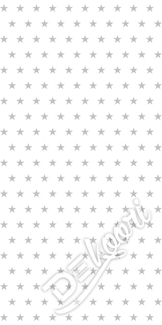 Bílá tapeta s hvězdami šedými 5 cm - Dekoori obrázek 2