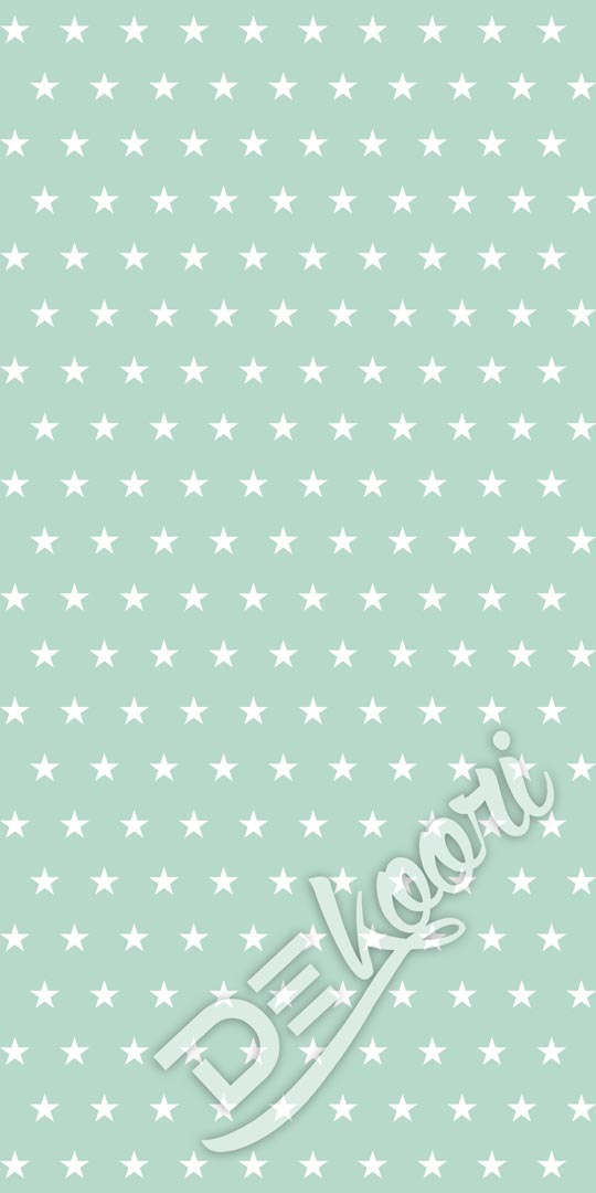 Mátová tapeta - hvězdy bílé velikosti 5 cm - Dekoori obrázek 3