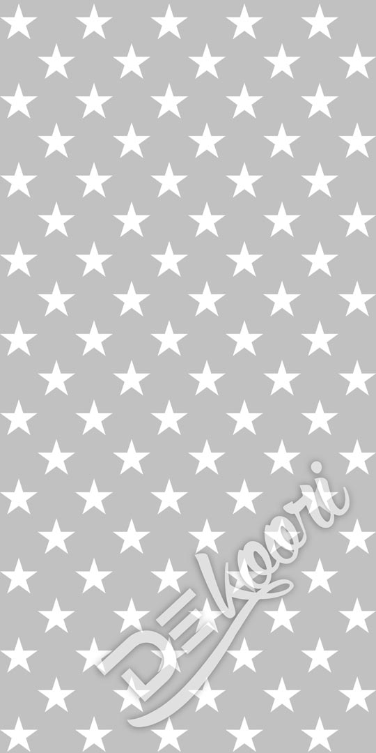 Grey and white starry wallpaper (stars: 10 cm) - Dekoori image 3