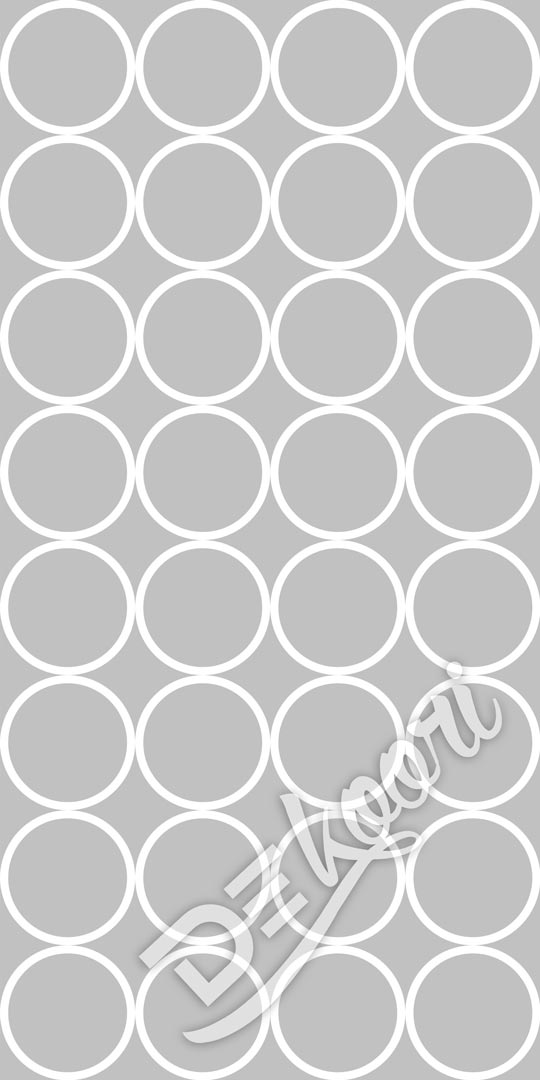 Sivá tapeta s bielymi kruhmi, kolieskami - Dekoori obrázok 3