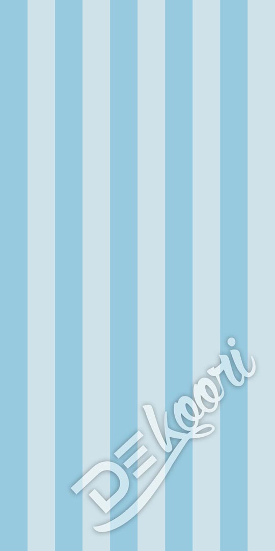 Blue vertical striped wallpaper for children's/boy's room - Dekoori image 3