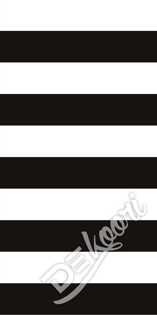 Black and white horizontal striped wallpaper - Dekoori image 3