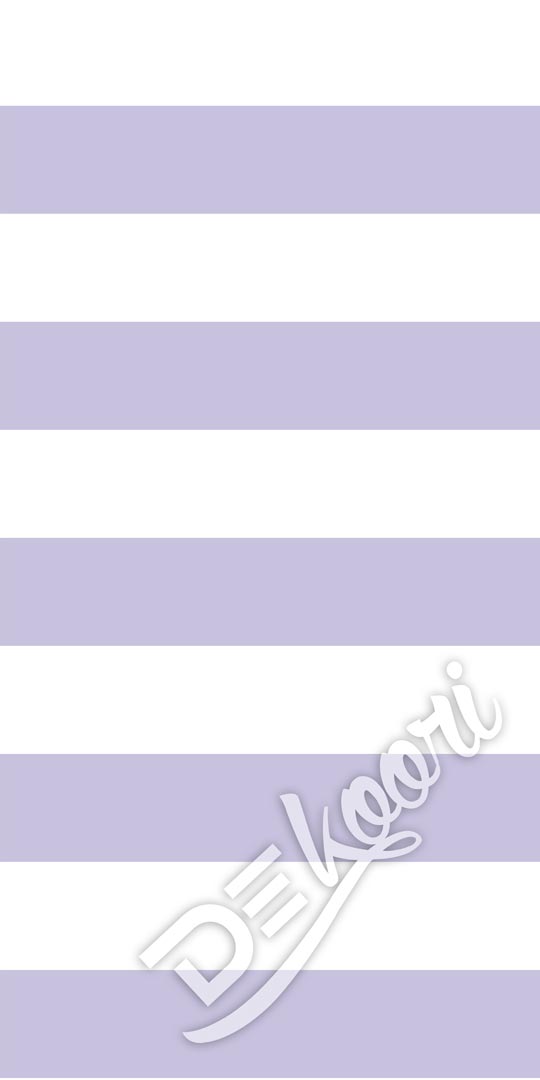 White and light purple horizontal striped wallpaper - Dekoori image 2