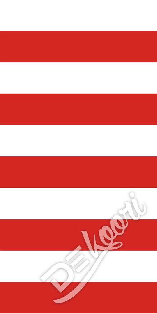 Tapeta s horizontálními pruhy bílými a červenými - Dekoori obrázek 3